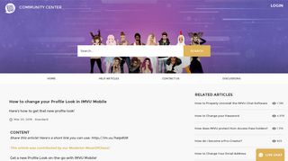 How to change your Profile Look in IMVU Mobile