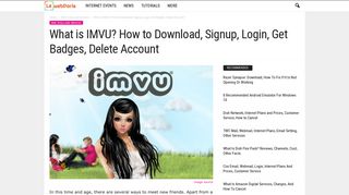 What Is IMVU? How To Download, Signup, Login, Get Badges, Delete ...