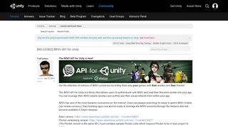 [RELEASED] IMVU API for Unity - Unity Forum