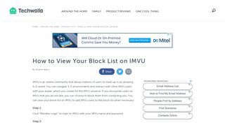 How to View Your Block List on IMVU | Techwalla.com