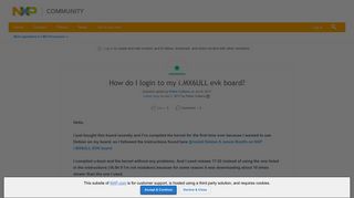 How do I login to my i.MX6ULL evk board? | NXP Community