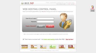 Secure Clients Log In : Biz.nf Web Hosting Control Panel