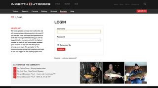 Login | In-Depth Outdoors