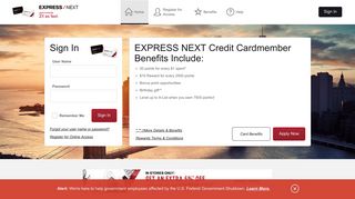 EXPRESS NEXT Credit Card - Manage your account - Comenity