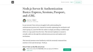 Node.js Server & Authentication Basics: Express, Sessions, Passport ...