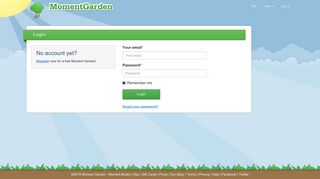 Moment Garden - Login