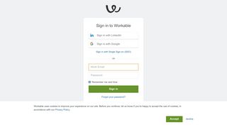 Workable Recruitment Software - Sign in