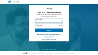 Sign In - LinkedIn Learning