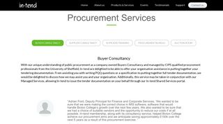 Procurement Services - In-tend Ltd - Procurement Solutions