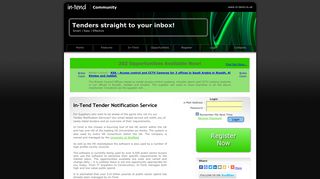 In-Tend Ltd - Tender Notification Service, Supplier Portfolio