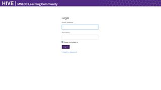 Login | Hive - The Hive a SESP learning community