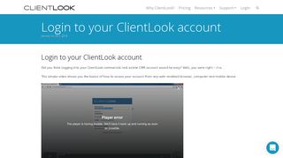 Log Into Your ClientLook CRM Account