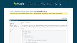 A Simple MVC Login App - Sencha