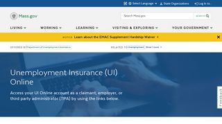 Unemployment Insurance (UI) Online | Mass.gov