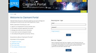Login - IDOL Claimant Portal - Idaho Department of Labor - Idaho.gov