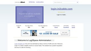 Login.in2cable.com website. ::::::Welcome to Log2Space ...