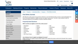 Free Online Journals - American Physical Society