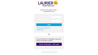 Login - Laurier Navigator