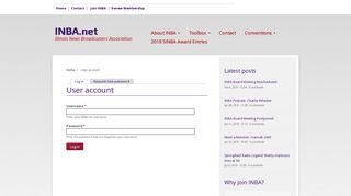 User account | INBA.net