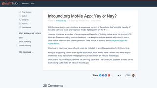 Inbound.org Mobile App: Yay or Nay? - Growth.org