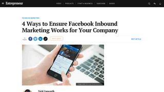 4 Ways to Ensure Facebook Inbound Marketing Works for Your ...