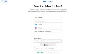 Email Sign Up | SaneBox