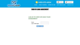 Sign in Loan Agreement | Inbox Credit
