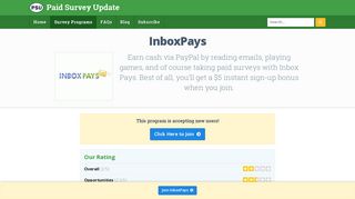 InboxPays Reviews & Ratings - Paid Survey Update