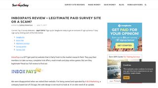 InboxPays Review - Legitimate Paid Survey Site Or A Scam?