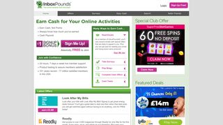 Paid Email & Cash for Shopping Online - InboxPounds