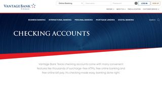Checking Accounts | Vantage Bank