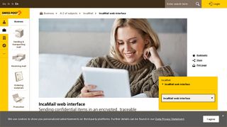 IncaMail web interface - Swiss Post