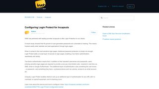 Configuring Login Protect for Incapsula – KB.IWEB.COM