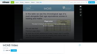 InCAS Video on Vimeo