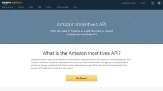 Amazon Incentives API | Amazon Developer Portal