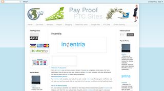 Pay Proof PTC Sites: incentria