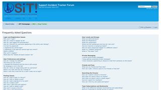 Support Incident Tracker Forum • Frequently Asked Questions