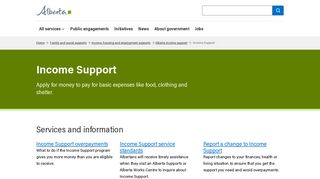 Income Support | Alberta.ca