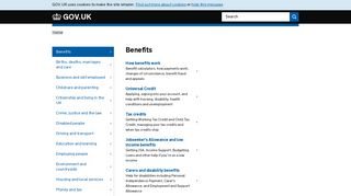 Benefits - GOV.UK