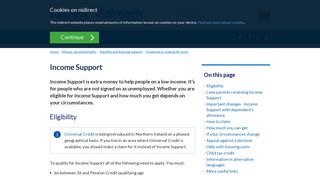 Income Support | nidirect