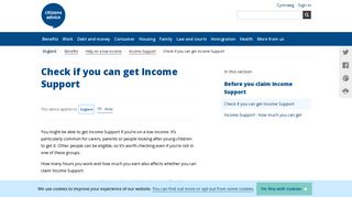 Check if you can get Income Support - Citizens Advice