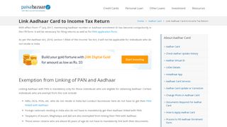 How To Link Aadhaar Card To Income Tax Return Online - Paisabazaar