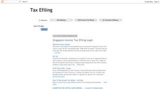 Tax Efiling: Singapore Income Tax Efiling Login