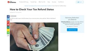 How to Check Your Tax Refund Status - TurboTax Tax Tips & Videos