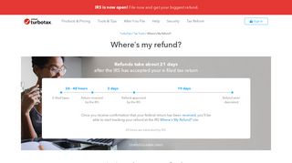 Where's My Refund Tax Refund Tracking Guide from TurboTax® - Intuit