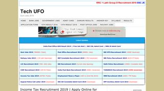 Income Tax Recruitment 2019 | 20750 Vacancies Apply Online Here ...
