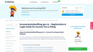 incometaxindiaefiling.gov.in - Login & e-File on Income Tax efiling ...