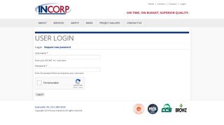 User login | INCORP, Inc.