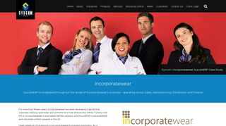 Incorporatewear uses SyscomERP software | Syscom PLC