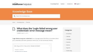 What does the 'Login failed wrong user credentials' error message ...